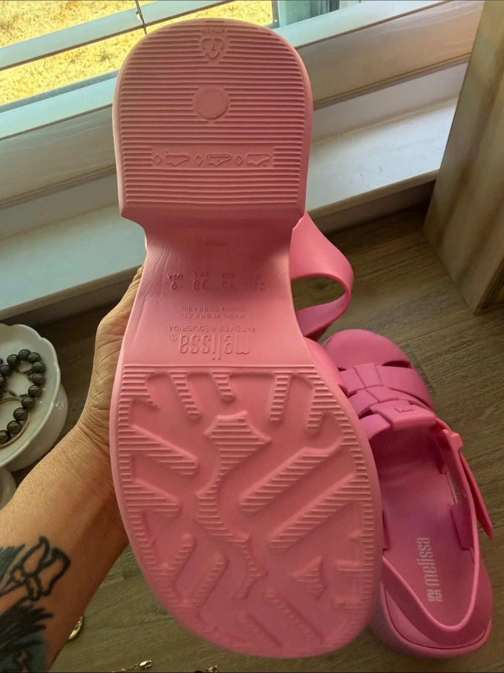 Pink Platform Jelly Sandals Melissa, Lulu Platform